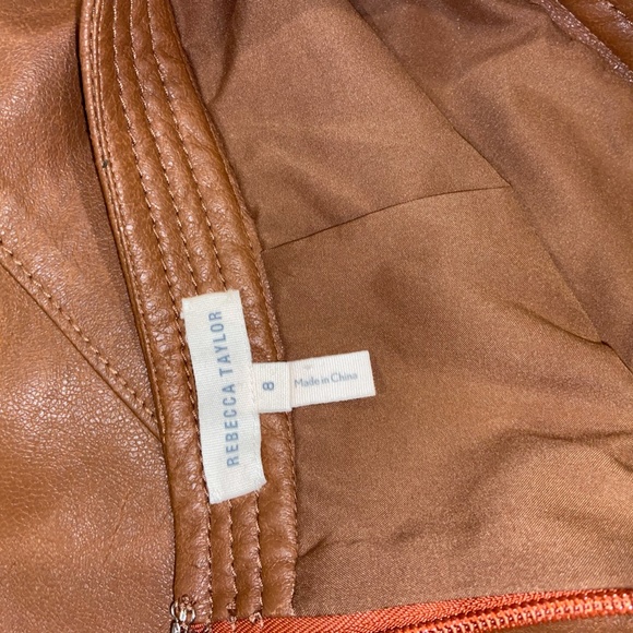 Rebecca Taylor- Vegan Leather Skirt in size 8 - Picture 4 of 4